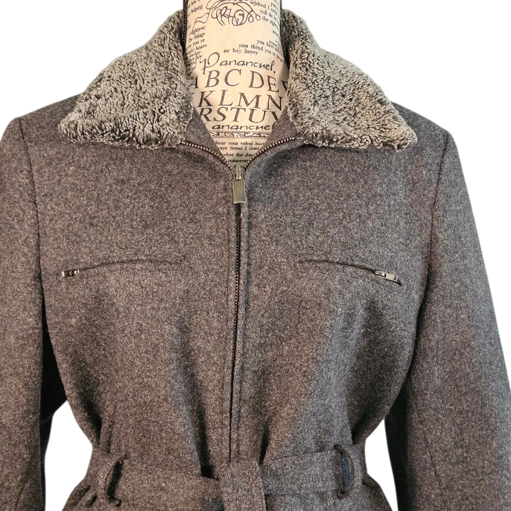 Express Gray Wool Jacket - Picture 4 of 8